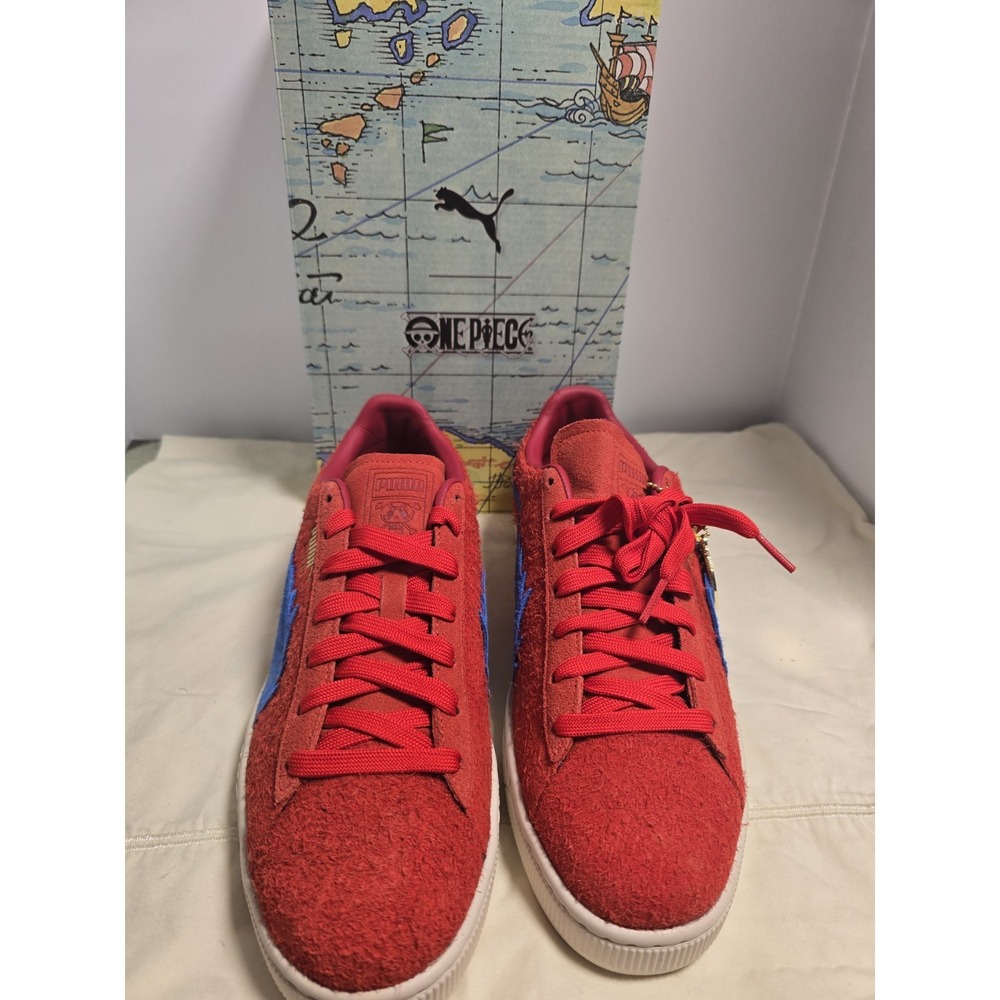 Puma x One Piece Suede 'BUGGY' | MENS SZ 10.5 Ultra Red‎ Anime Collab Ships